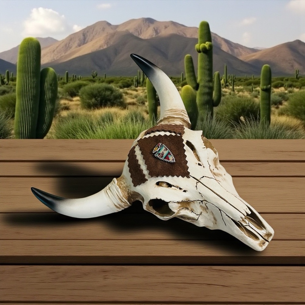 Western Ranch Farmhouse Decorations Bull Skull Decor